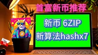 新币6zip头矿挖矿教程，支持CPU挖矿，目前只有CPU软件，首富持续更新GPU挖矿教程，支持新算法GPU挖矿。