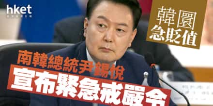 韩国实施戒严，比特币与XRP韩元交易对重挫