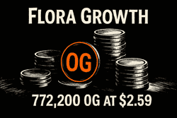 Flora Growth首笔0G交易完成，以2.59美元均价购入772,200枚！