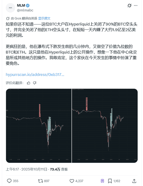 192亿美元爆仓！特朗普对华100%关税引发加密货币大清算！