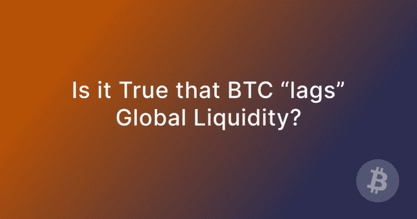 比特币真的是“滞后于”全球流动性吗？未必如此！