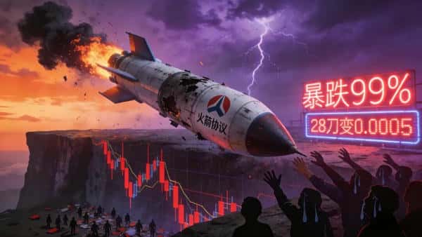 火箭协议崩盘实录:28美元血本无归,99%暴跌背后的收割游戏