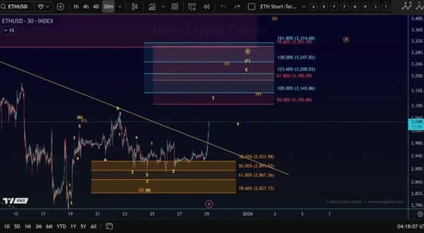 2025年末加密市场惊变:比特币暴跌30%回吐全年涨幅,以太坊链上异动XRP惨遭淘汰!